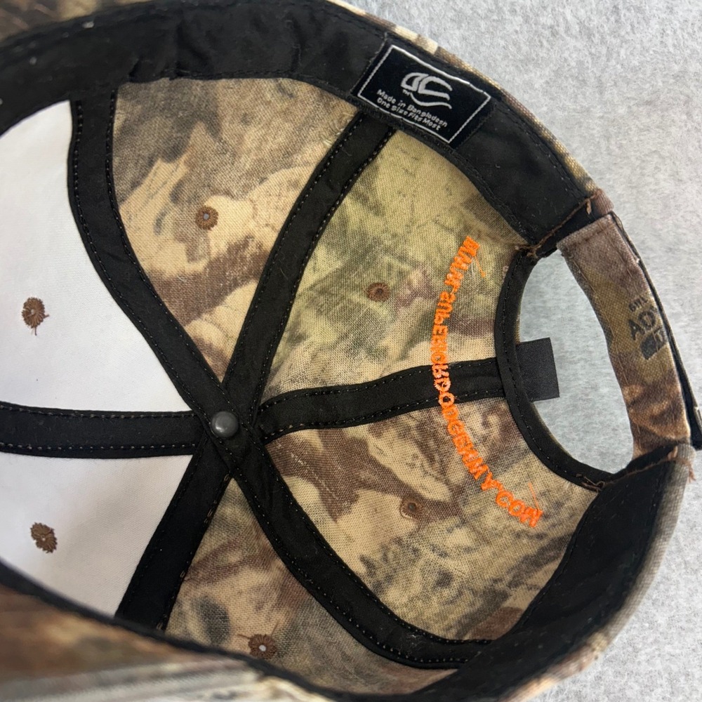 Superior Dodge Chrysler Jeep Ram Realtree Camo Hat Orange Embroidery Adjustable - Picture 8 of 12
